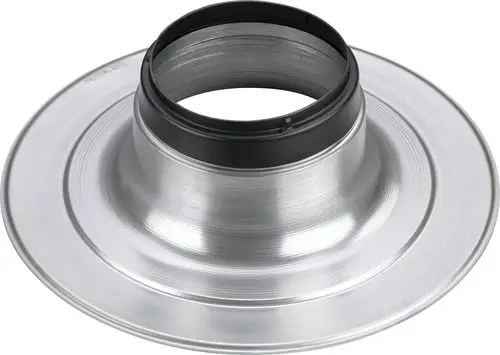 Aluminiumscheibe mit konischem Anschluss, geeignet für Abgasinstallationen. Hersteller: Bosch. O-Ring zur Abdichtung am oberen Rand sichtbar.